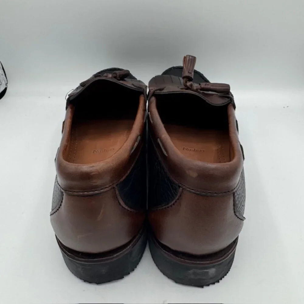 Allen Edmonds Men's Nashua Brown and Black Leather Tassel Loafer Size 10D